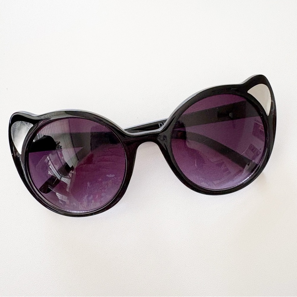 Children’s Place Black and Silver Cat Eye Kitty Sunglasses